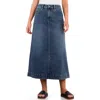 Hint Of Blu Upper East Side Denim Maxi Skirt In Blue