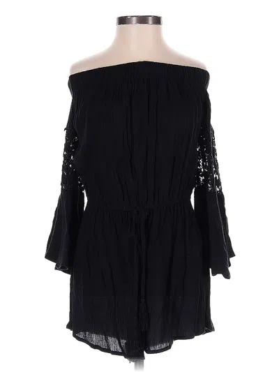 Pre-owned Hint Of Blush Romper In Black