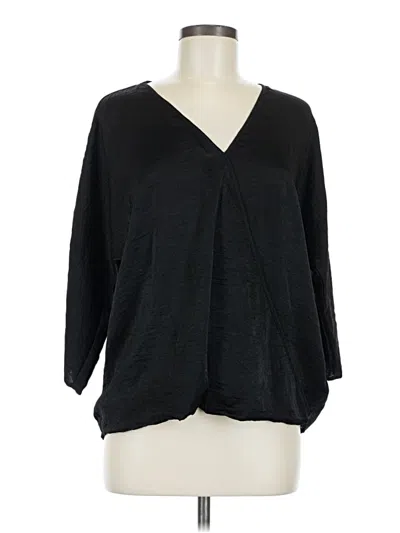 Pre-owned H.i.p. Happening In The Present 3/4 Sleeve Blouse In Black