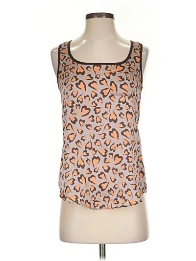 Pre-owned H.i.p. Happening In The Present Sleeveless Top Orange Square Neckline Tops