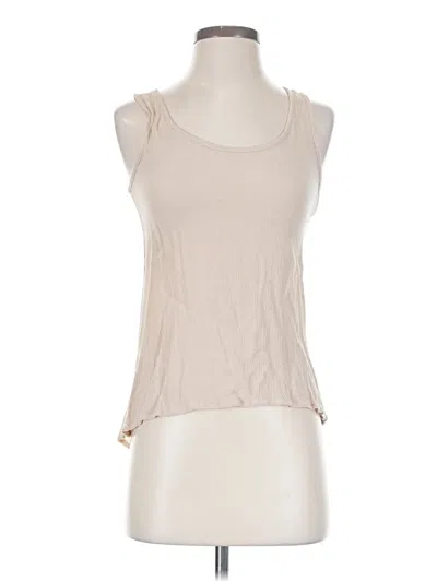 Pre-owned H.i.p. Happening In The Present Sleeveless Top Tan Halter Neckline Tops In Brown