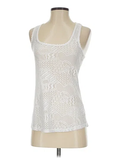 Pre-owned H.i.p. Happening In The Present Sleeveless Top White Scoop Neck Tops