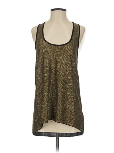 Pre-owned H.i.p. Happening In The Present Tank Top Gold Halter Neckline Tops