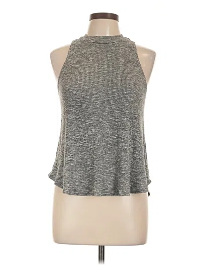 Pre-owned H.i.p. Happening In The Present Tank Top Gray Halter Neckline Tops
