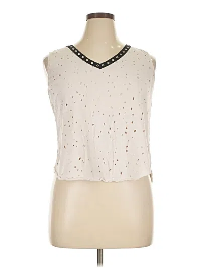 Pre-owned H.i.p. Happening In The Present Tank Top Ivory Halter Neckline Tops