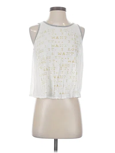 Pre-owned H.i.p. Happening In The Present Tank Top White Halter Neckline Tops