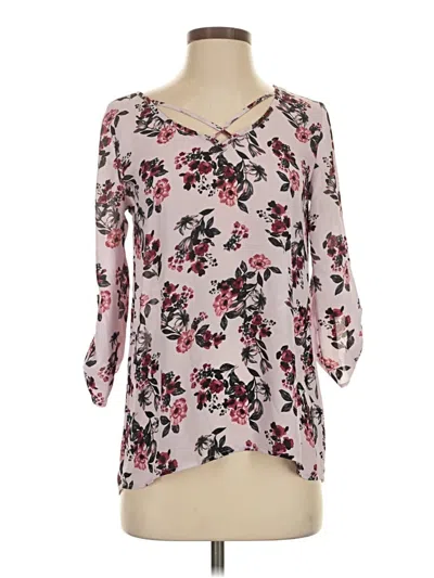 Pre-owned Hippie Rose 3/4 Sleeve Blouse In Pink