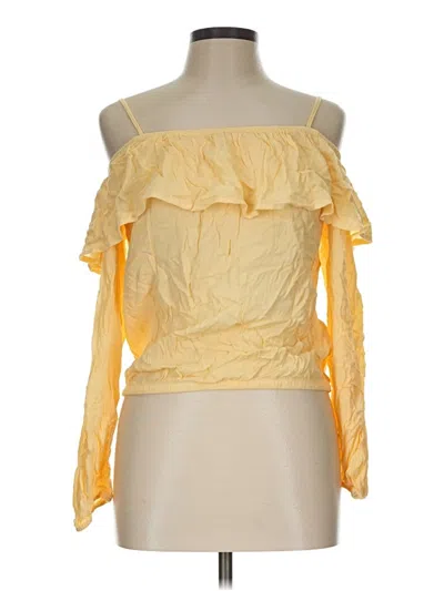 Pre-owned Hippie Rose 3/4 Sleeve Blouse In Yellow