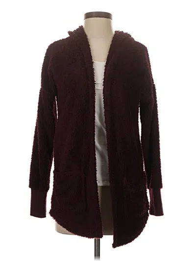 Pre-owned Hippie Rose Cardigan Sweater In Burgundy