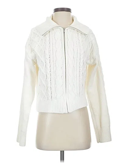Pre-owned Hippie Rose Cardigan Sweater In White