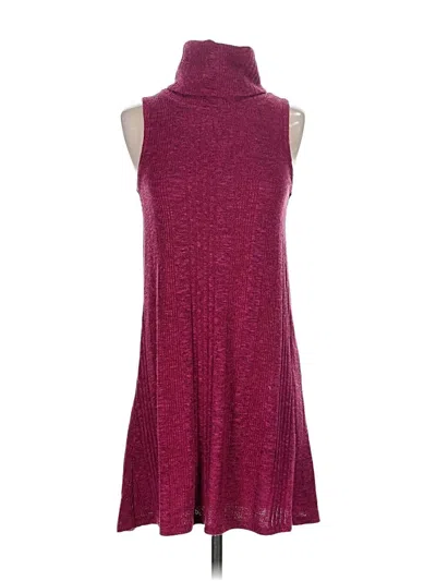 Pre-owned Hippie Rose Casual Dress In Burgundy