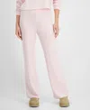 Hippie Rose Juniors' Dream Fleece Cable-knit Pants In Ballet Slippers