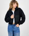 Hippie Rose Juniors' Full-zip Teddy Fleece Jacket In Multi