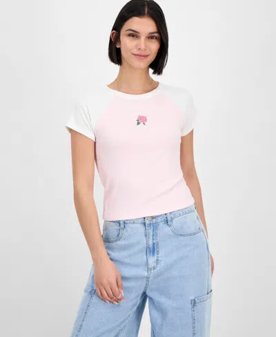 Hippie Rose Juniors' Graphic Raglan T-shirt