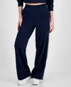 Hippie Rose Juniors' Piped Sweatpants In Navy
