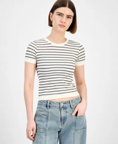 Hippie Rose Juniors' Seamless Crewneck Ribbed Tee