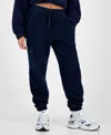 Hippie Rose Juniors' Sherpa Cargo Jogger Pants In Blue