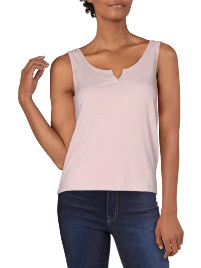 Hippie Rose Juniors Womens Ribbed Notched Neck Tank Top In Multi