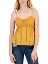 Hippie Rose Juniors Womens Smocked Rayon Tank Top In Multi