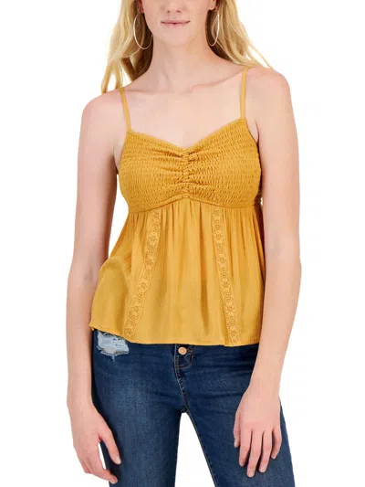Hippie Rose Juniors Womens Smocked Rayon Tank Top In Multi