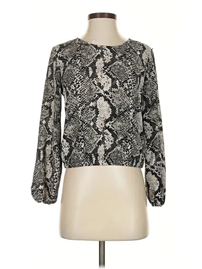 Pre-owned Hippie Rose Long Sleeve Blouse In Black