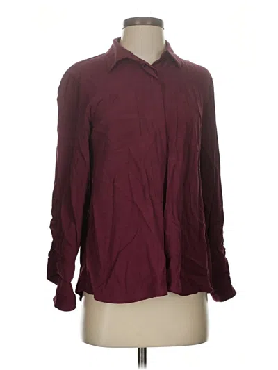 Pre-owned Hippie Rose Long Sleeve Blouse In Burgundy