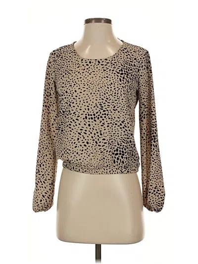 Pre-owned Hippie Rose Long Sleeve Blouse In Gold