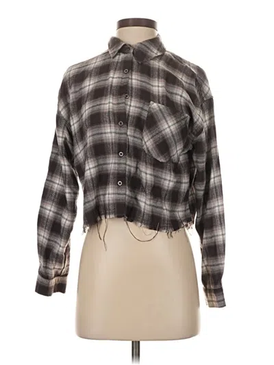 Pre-owned Hippie Rose Long Sleeve Blouse In Gray