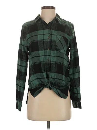 Pre-owned Hippie Rose Long Sleeve Blouse In Green