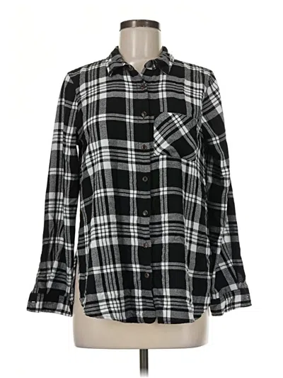 Pre-owned Hippie Rose Long Sleeve Button Down Shirt In Black