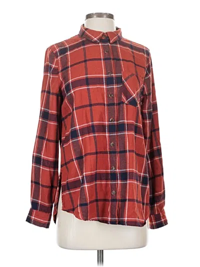 Pre-owned Hippie Rose Long Sleeve Button Down Shirt In Red