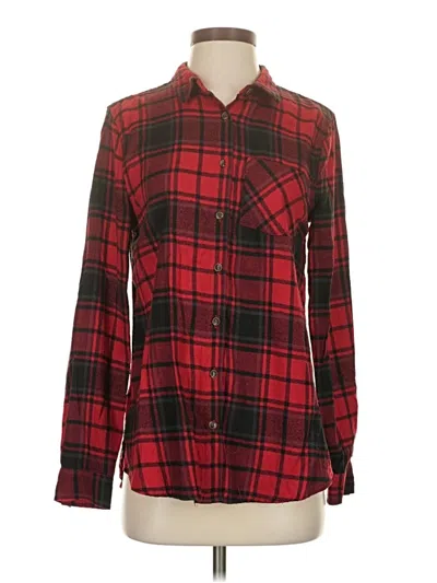 Pre-owned Hippie Rose Long Sleeve Button Down Shirt In Red