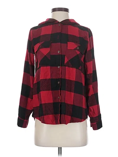 Pre-owned Hippie Rose Long Sleeve Button Down Shirt In Red