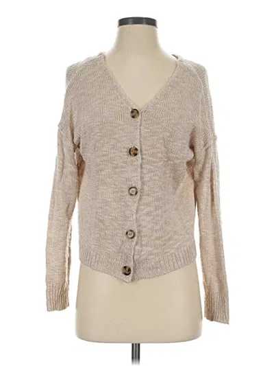 Pre-owned Hippie Rose Long Sleeve Top Tan Sweetheart Neckline Tops
