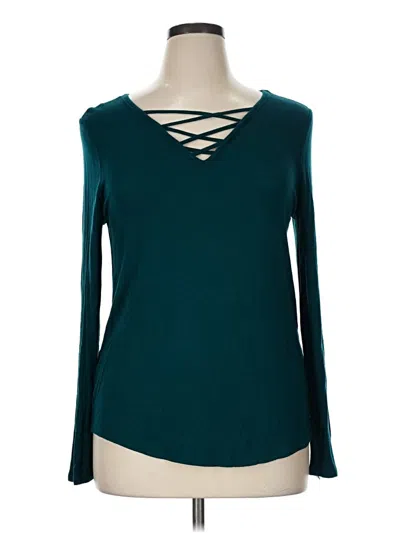 Pre-owned Hippie Rose Long Sleeve T-shirt In Teal