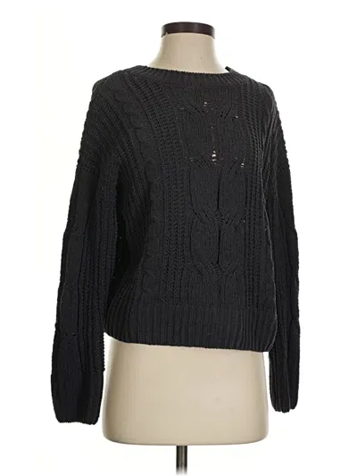 Pre-owned Hippie Rose Pullover Sweater In Black