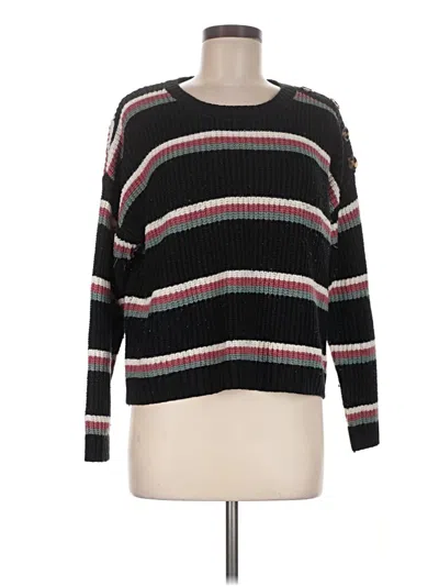 Pre-owned Hippie Rose Pullover Sweater In Black