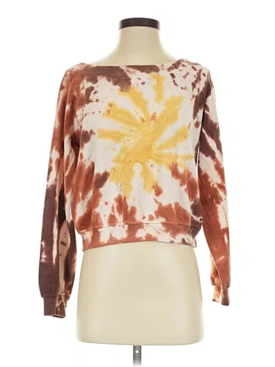 Pre-owned Hippie Rose Pullover Sweater In Brown