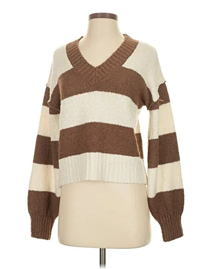 Pre-owned Hippie Rose Pullover Sweater In Brown