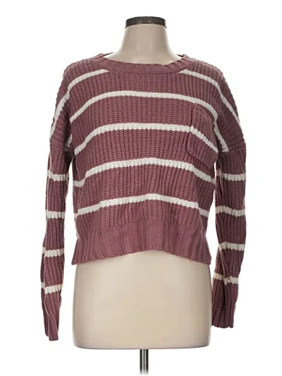 Pre-owned Hippie Rose Pullover Sweater In Burgundy