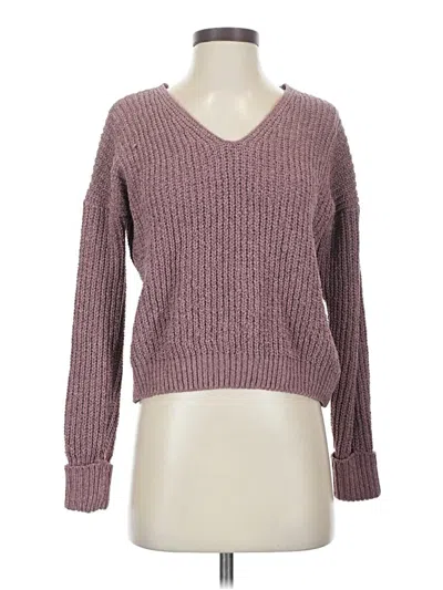 Pre-owned Hippie Rose Pullover Sweater In Burgundy