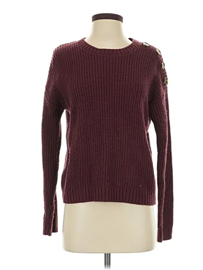 Pre-owned Hippie Rose Pullover Sweater In Burgundy