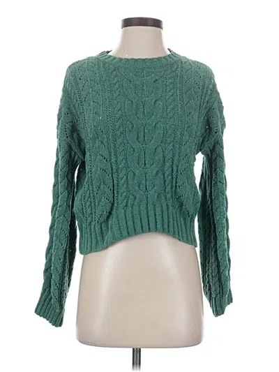 Pre-owned Hippie Rose Pullover Sweater In Green