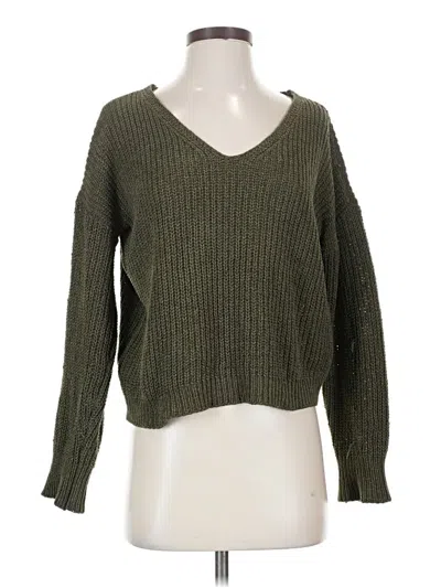 Pre-owned Hippie Rose Pullover Sweater In Green