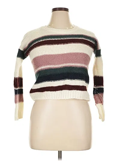 Pre-owned Hippie Rose Pullover Sweater In Ivory