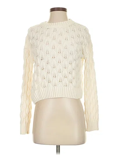 Pre-owned Hippie Rose Pullover Sweater In Ivory