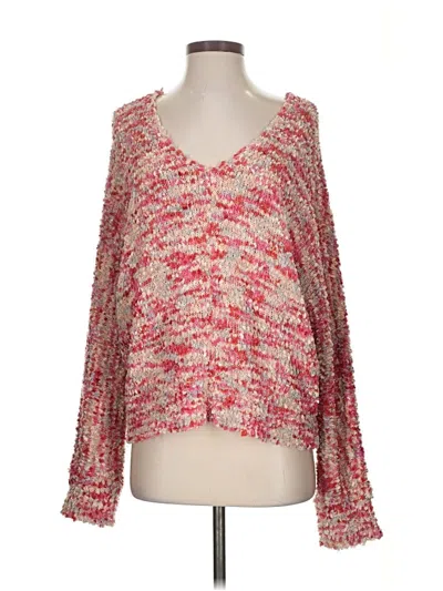 Pre-owned Hippie Rose Pullover Sweater In Pink