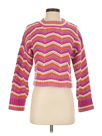 Pre-owned Hippie Rose Pullover Sweater In Pink