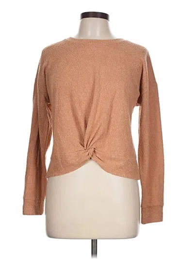 Pre-owned Hippie Rose Pullover Sweater In Tan