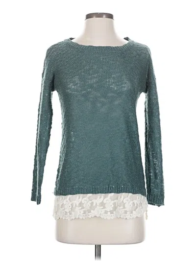 Pre-owned Hippie Rose Pullover Sweater In Teal